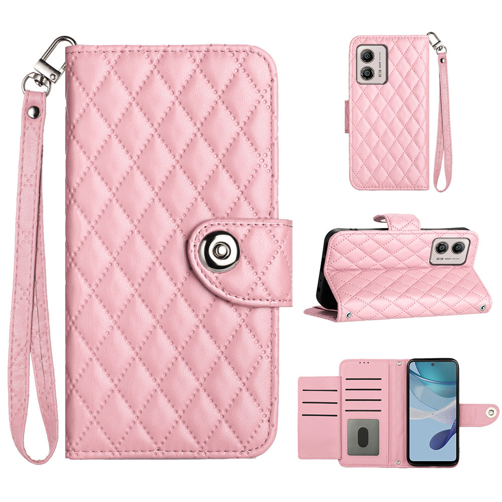 YB Imprinting Series-8 for Motorola Moto G53 5G / G23 4G / G13 4G Wallet Case Leather Phone Cover