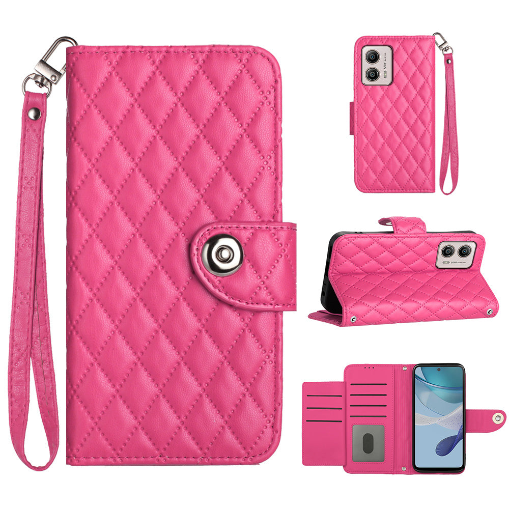 YB Imprinting Series-8 for Motorola Moto G53 5G / G23 4G / G13 4G Wallet Case Leather Phone Cover