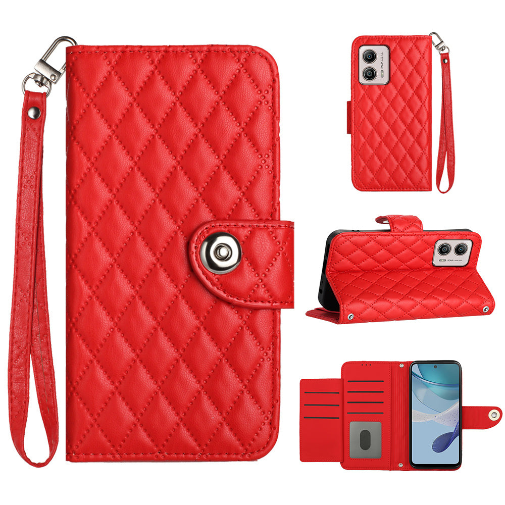 YB Imprinting Series-8 for Motorola Moto G53 5G / G23 4G / G13 4G Wallet Case Leather Phone Cover
