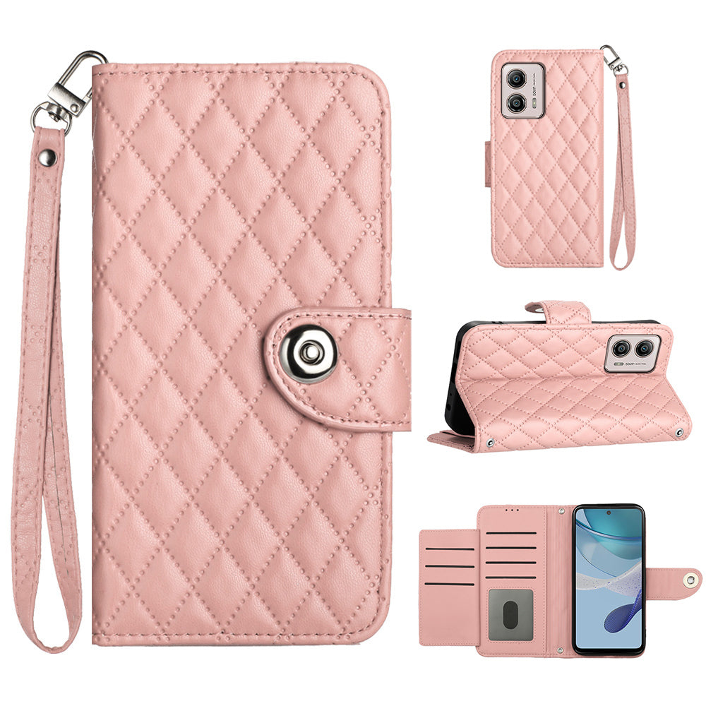 YB Imprinting Series-8 for Motorola Moto G53 5G / G23 4G / G13 4G Wallet Case Leather Phone Cover