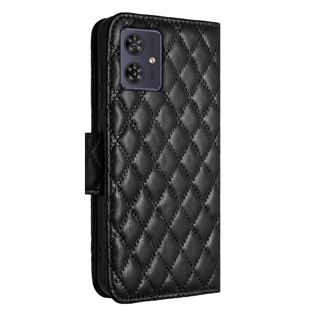 YB Imprinting Series-8 for Motorola Moto G54 5G Case PU Leather Wallet Stand Cover with 7 Card Slots