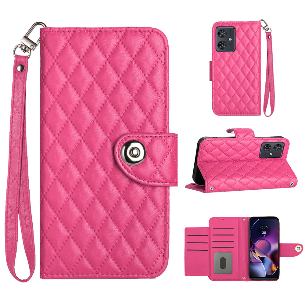 YB Imprinting Series-8 for Motorola Moto G54 5G Case PU Leather Wallet Stand Cover with 7 Card Slots