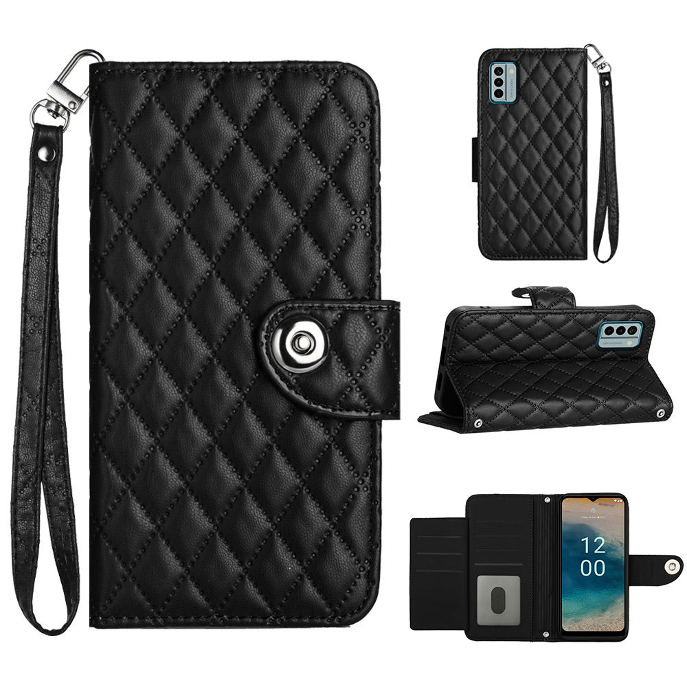 YB Imprinting Series-8 for Nokia G22 Case 7 Card Slots Rhombus PU Leather Stand Phone Cover