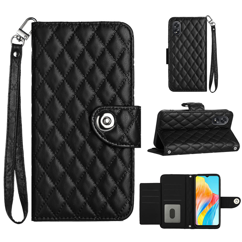 YB Imprinting Series-8 for Oppo A38 4G / A18 4G Case with 7 Card Slots Leather Wallet Phone Cover