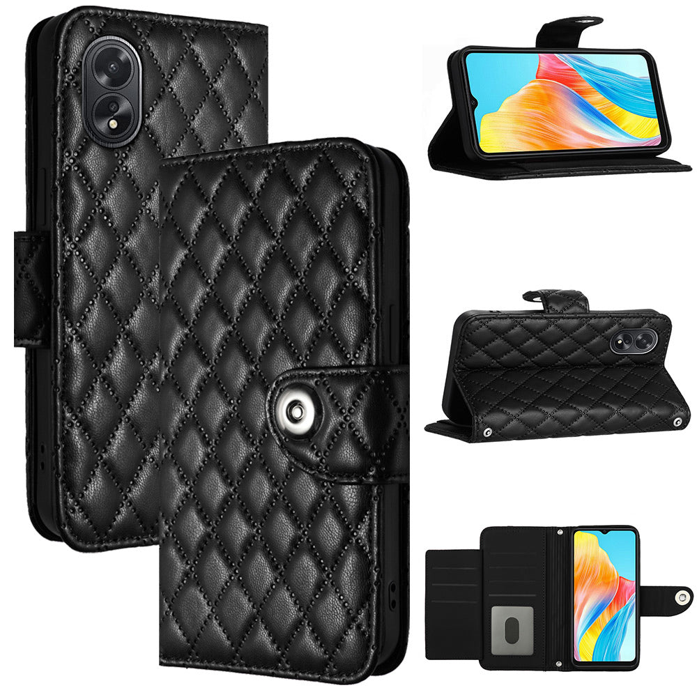 YB Imprinting Series-8 for Oppo A38 4G / A18 4G Case with 7 Card Slots Leather Wallet Phone Cover
