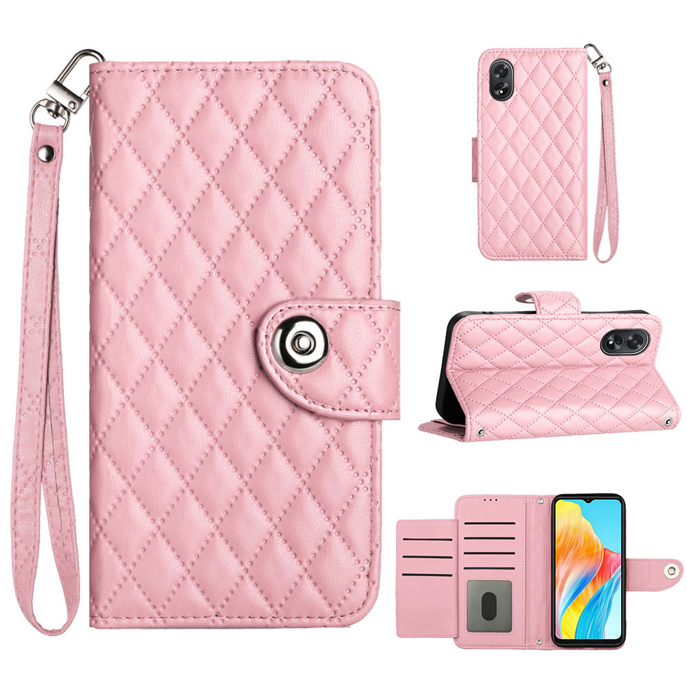 YB Imprinting Series-8 for Oppo A38 4G / A18 4G Case with 7 Card Slots Leather Wallet Phone Cover
