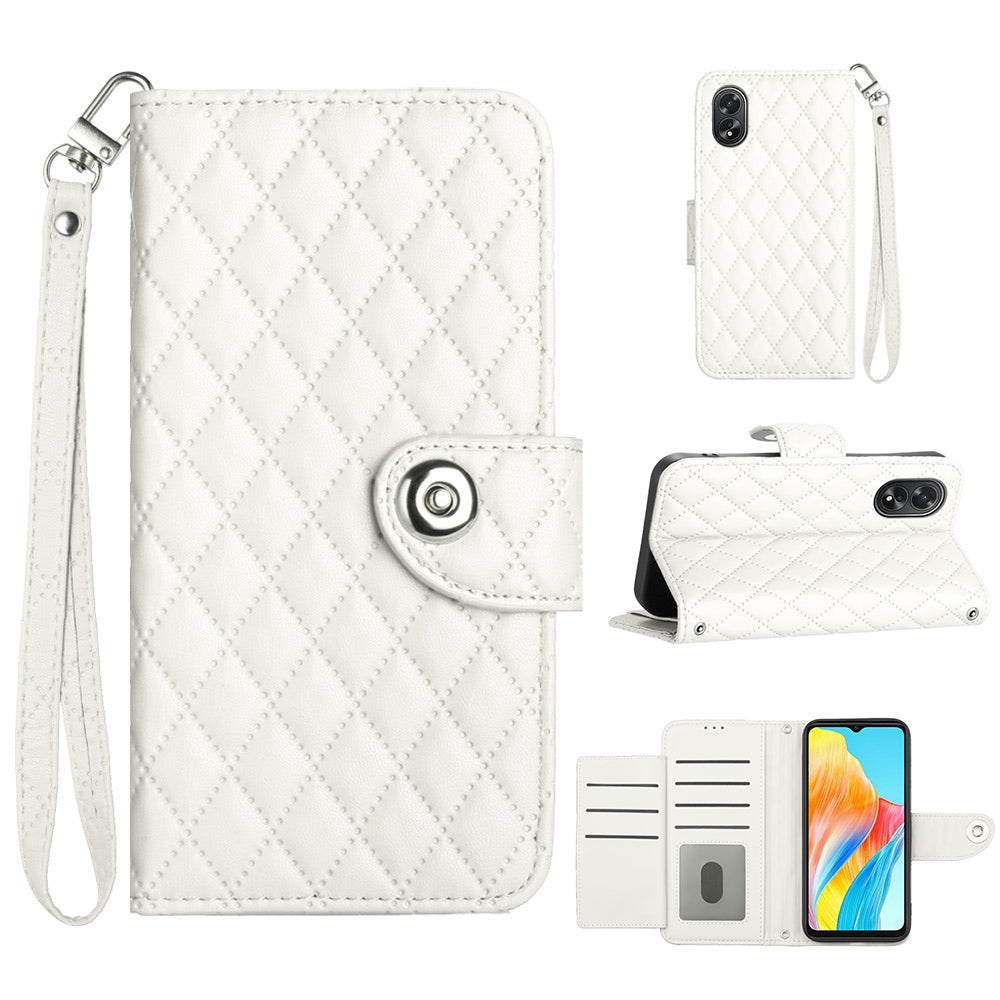 YB Imprinting Series-8 for Oppo A38 4G / A18 4G Case with 7 Card Slots Leather Wallet Phone Cover