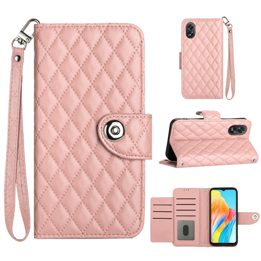 YB Imprinting Series-8 for Oppo A38 4G / A18 4G Case with 7 Card Slots Leather Wallet Phone Cover