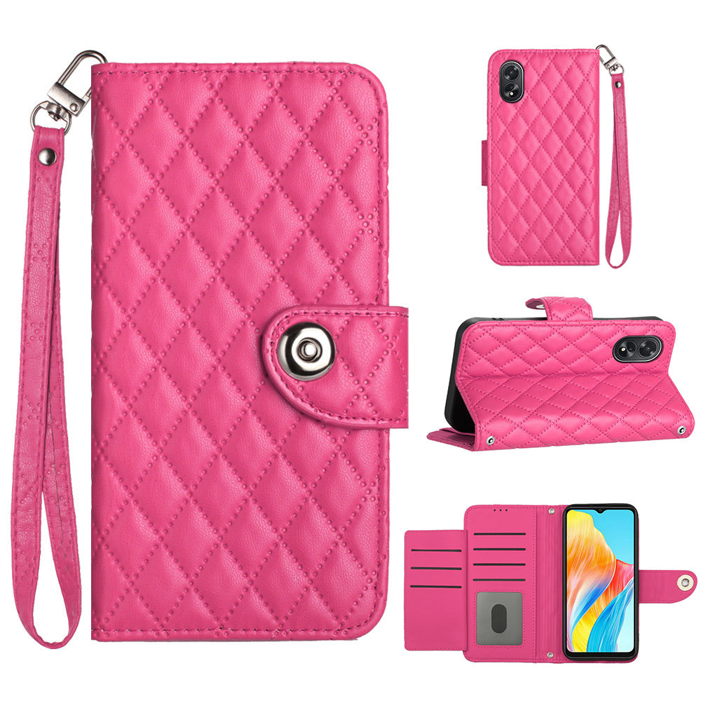 YB Imprinting Series-8 for Oppo A38 4G / A18 4G Case with 7 Card Slots Leather Wallet Phone Cover