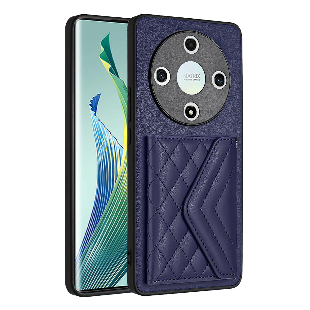 YB Leather Coating Series-8 For Honor X9b 5G / Magic6 Lite 5G Kickstand Case RFID Blocking Card Slots Phone Cover