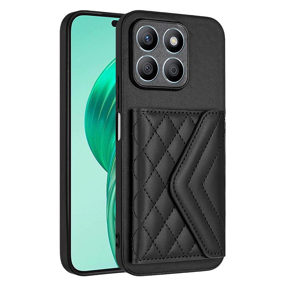 YB Leather Coating Series-8 For Honor X8b 4G Case RFID Blocking Card Slots Kickstand Phone Cover