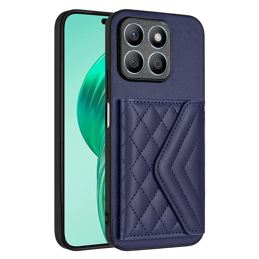 YB Leather Coating Series-8 For Honor X8b 4G Case RFID Blocking Card Slots Kickstand Phone Cover