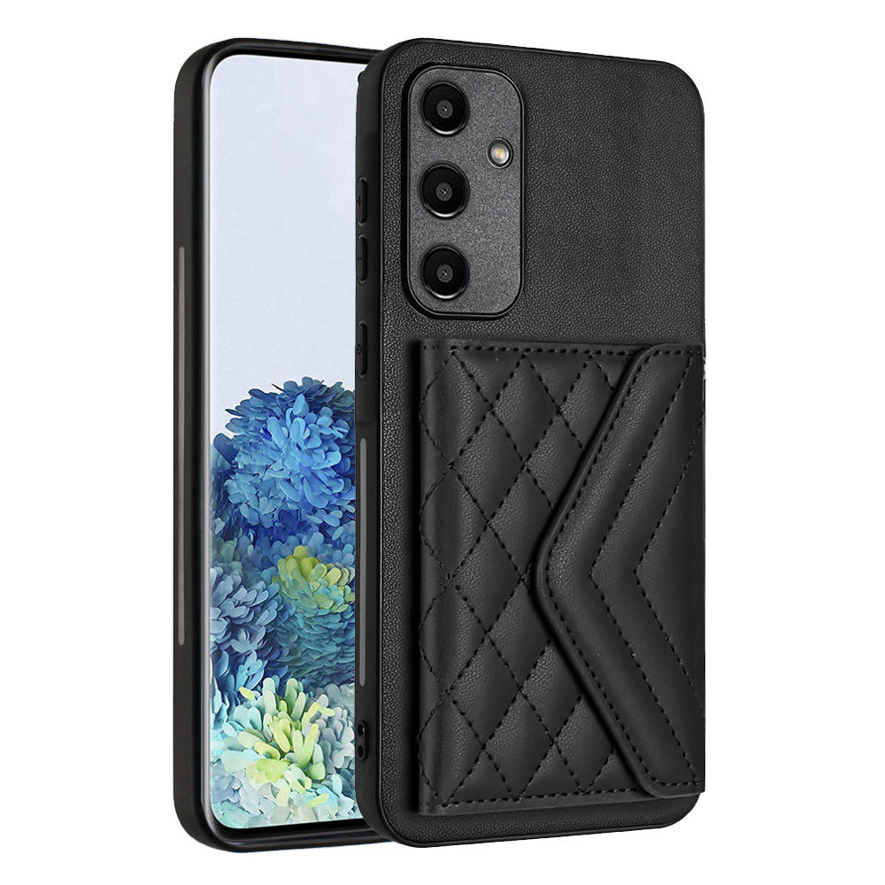 YB Leather Coating Series-8 For Samsung Galaxy A35 5G Card Slots Case RFID Blocking Kickstand Phone Cover
