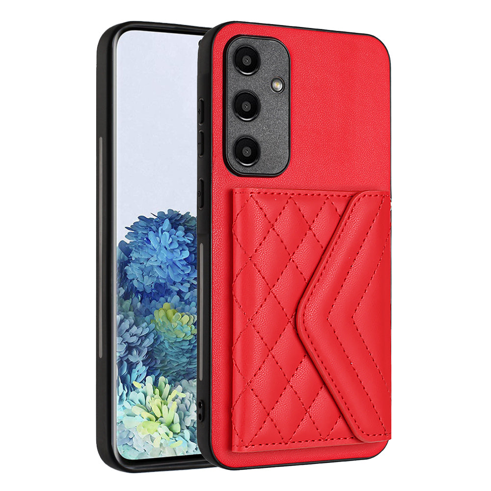 YB Leather Coating Series-8 For Samsung Galaxy A35 5G Card Slots Case RFID Blocking Kickstand Phone Cover