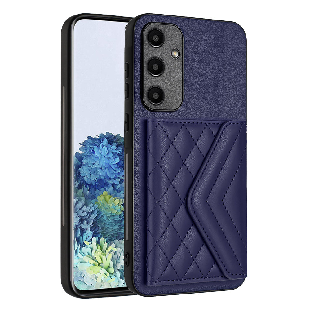 YB Leather Coating Series-8 For Samsung Galaxy A35 5G Card Slots Case RFID Blocking Kickstand Phone Cover