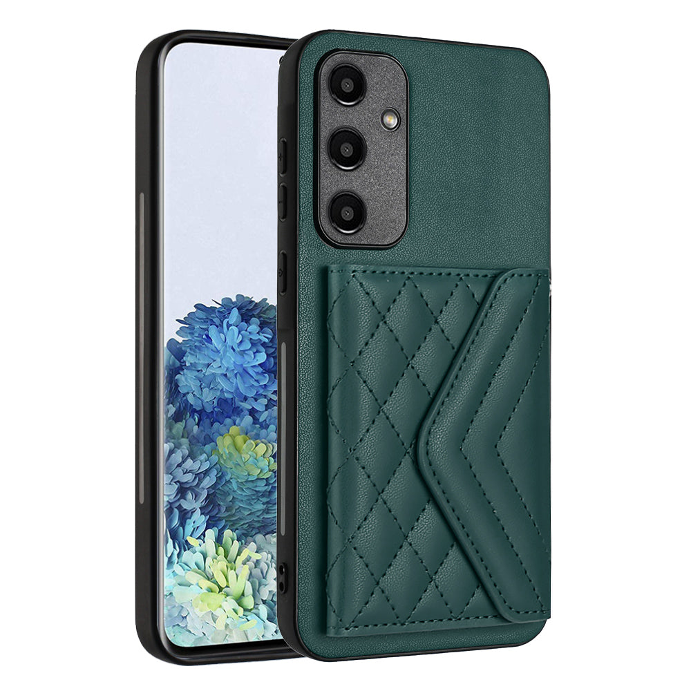 YB Leather Coating Series-8 For Samsung Galaxy A35 5G Card Slots Case RFID Blocking Kickstand Phone Cover