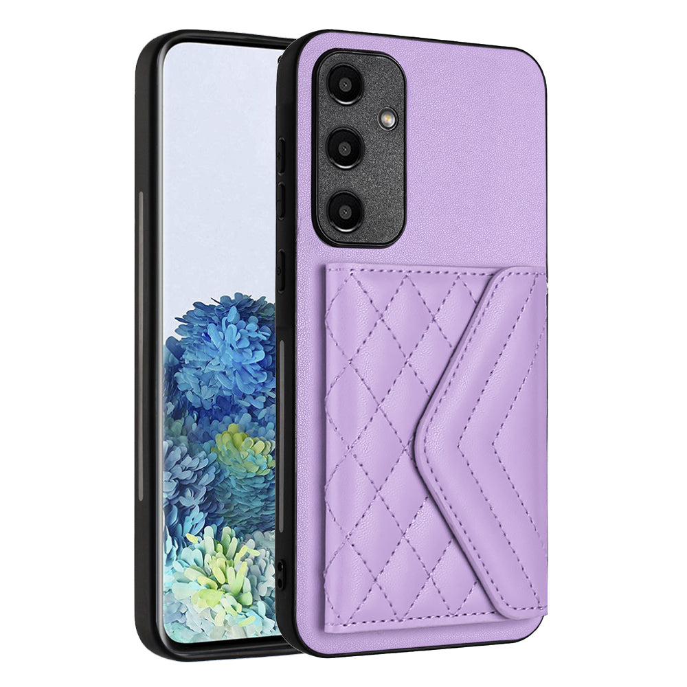 YB Leather Coating Series-8 For Samsung Galaxy A35 5G Card Slots Case RFID Blocking Kickstand Phone Cover