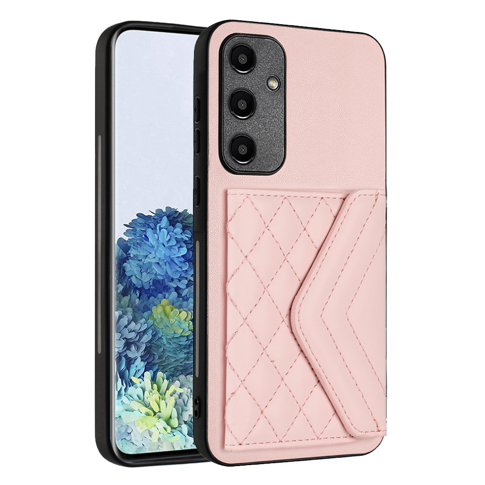 YB Leather Coating Series-8 For Samsung Galaxy A35 5G Card Slots Case RFID Blocking Kickstand Phone Cover