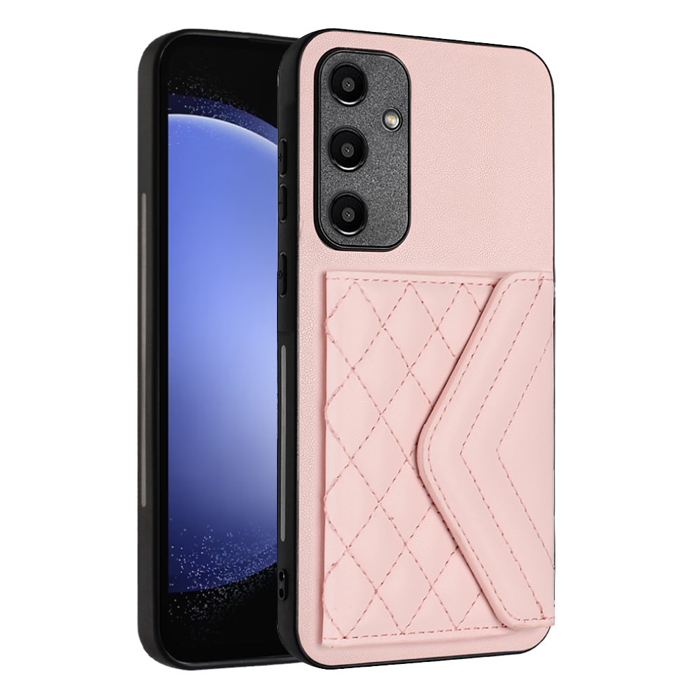 YB Leather Coating Series-8 For Samsung Galaxy A55 5G Shockproof Case RFID Blocking Kickstand Phone Cover