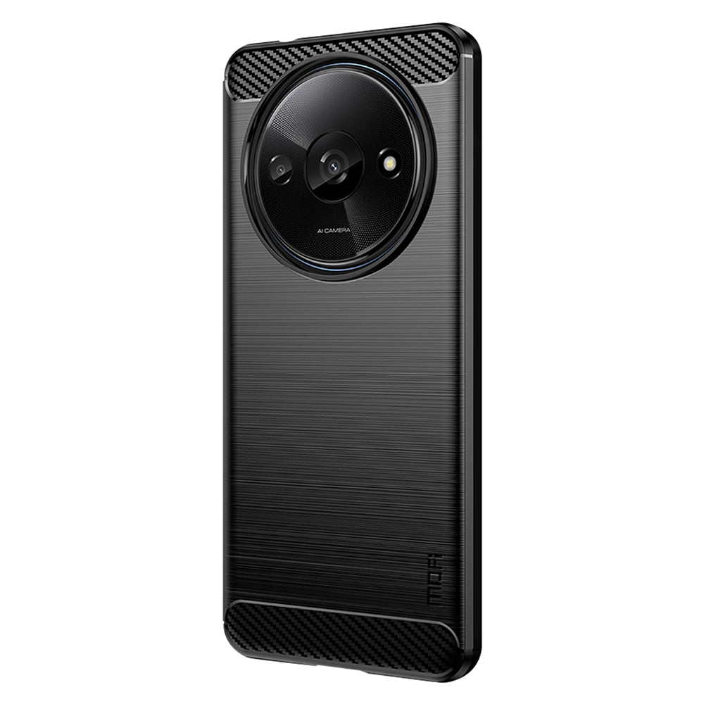 MOFI JK TPU Series-1 For Xiaomi Redmi A3 / Poco C61 4G Protective Case TPU Phone Cover Carbon Fiber Texture