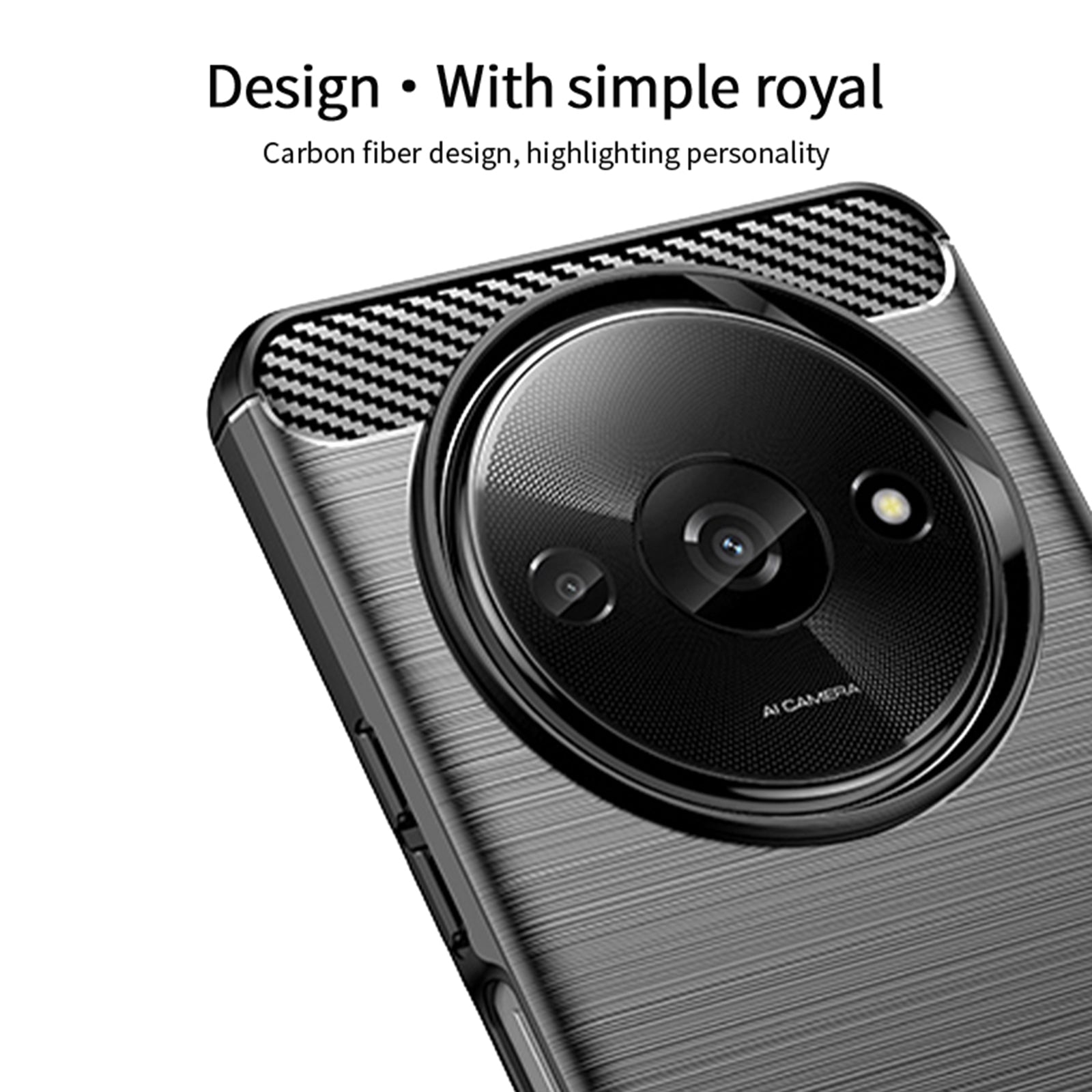 MOFI JK TPU Series-1 For Xiaomi Redmi A3 / Poco C61 4G Protective Case TPU Phone Cover Carbon Fiber Texture