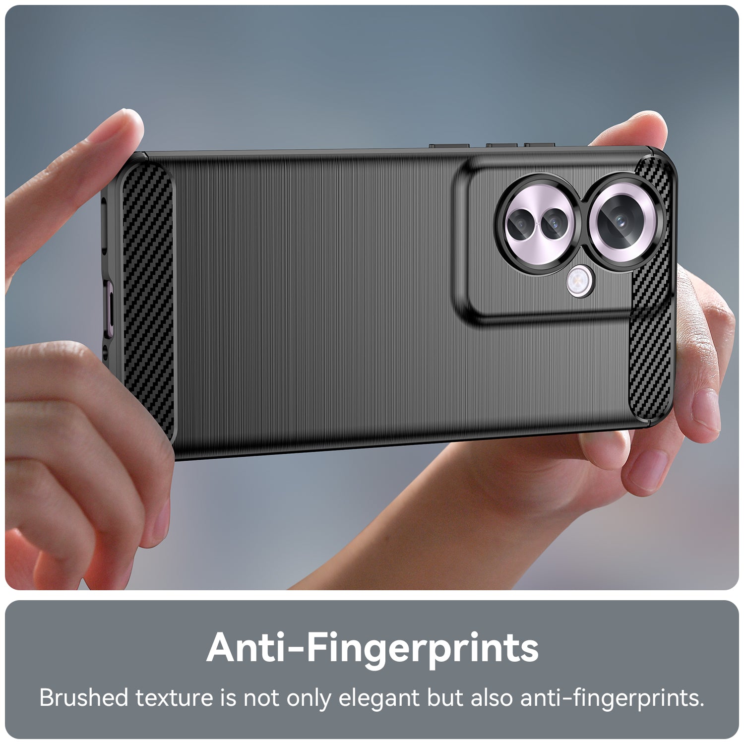 For Oppo Reno11 F 5G TPU Case Carbon Fiber Texture Back Phone Cover