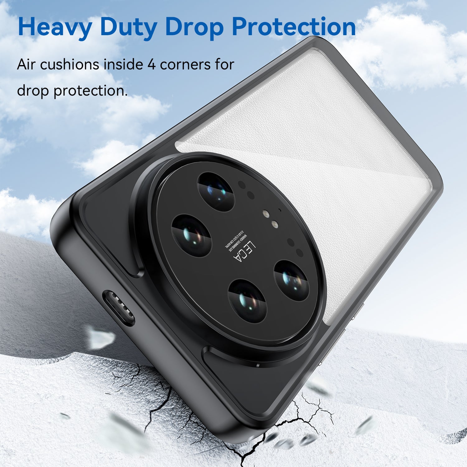 For Xiaomi 14 Ultra Case Drop-resistant TPU+Acrylic Phone Protective Cover