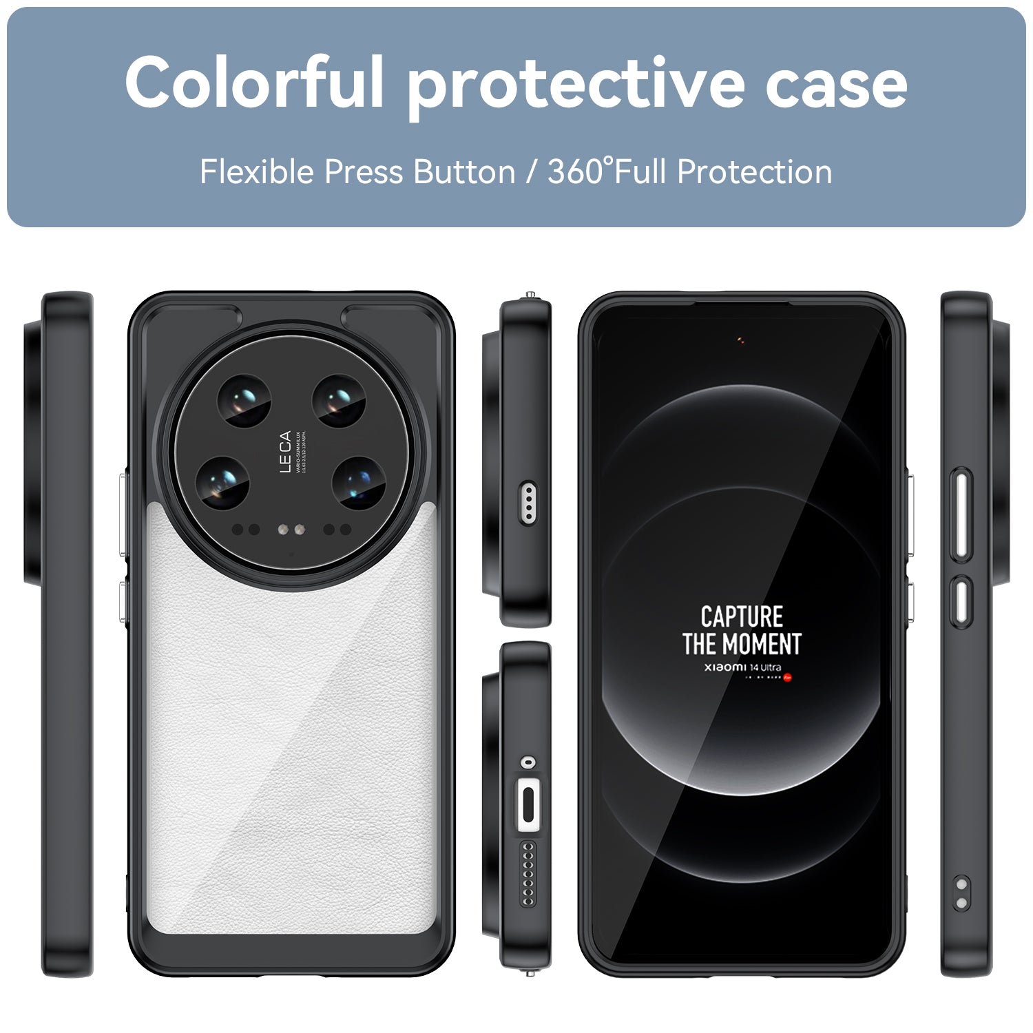 For Xiaomi 14 Ultra Case Drop-resistant TPU+Acrylic Phone Protective Cover