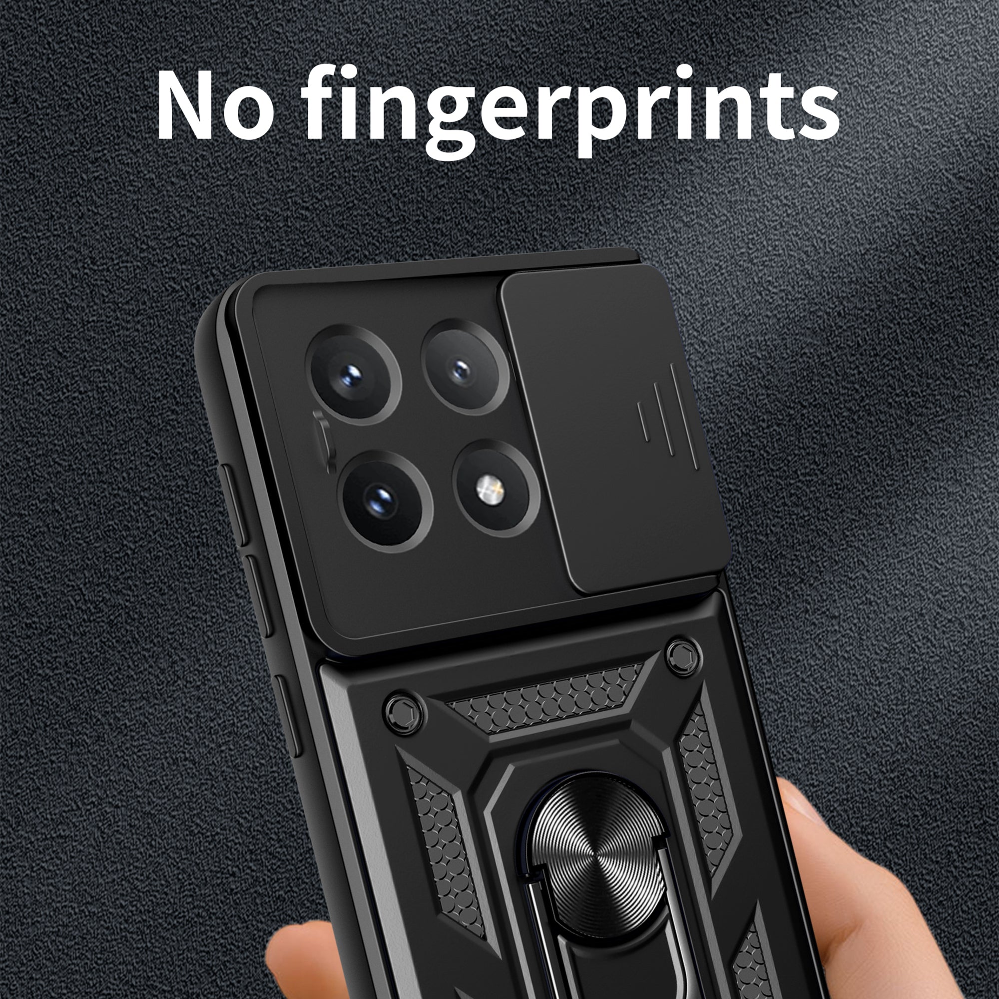 For Xiaomi Poco X6 Pro 5G / Redmi K70E 5G Case PC+TPU Anti-drop Phone Cover with Slide Lens Window