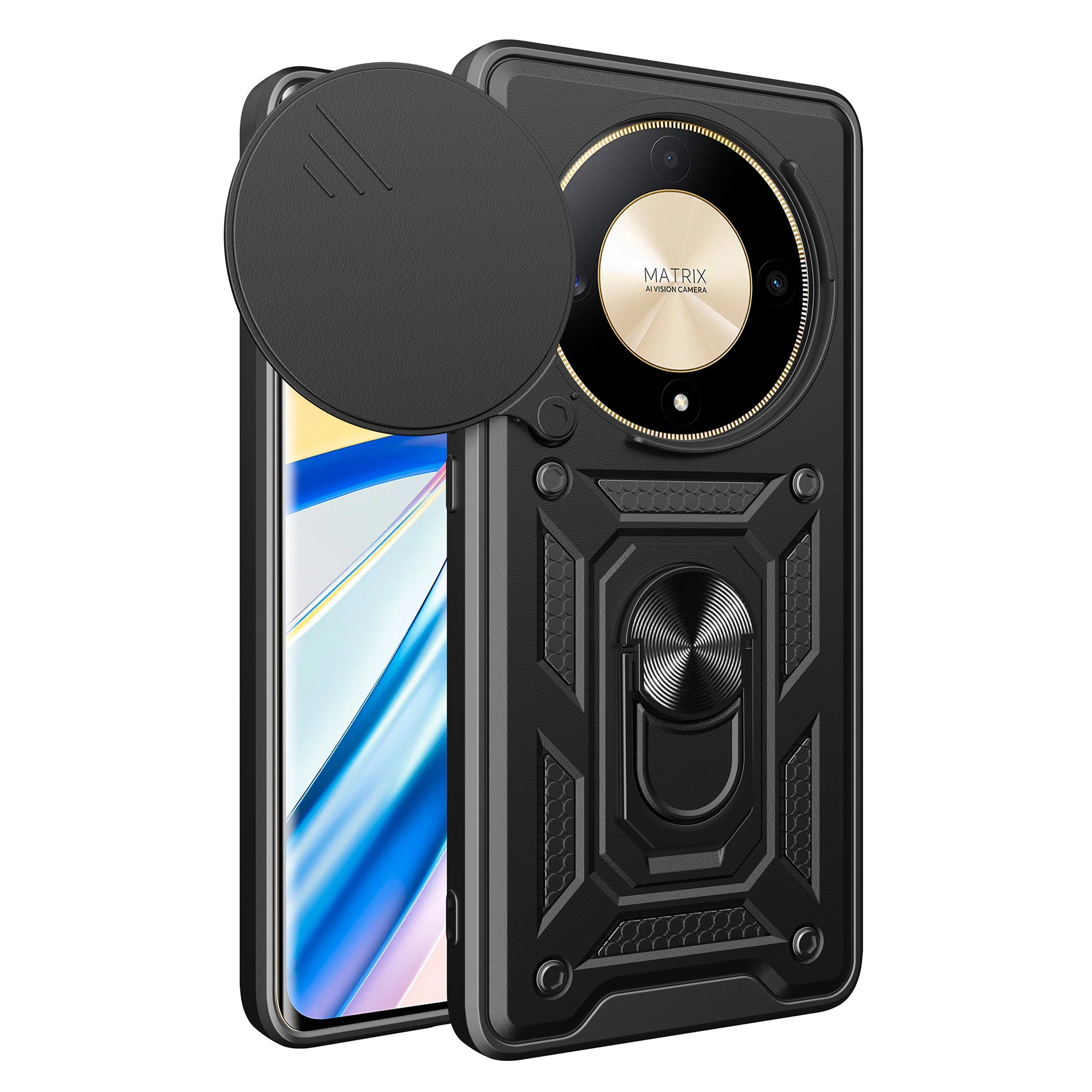For Honor X9b 5G / Magic6 Lite 5G Cell Phone Cases TPU+PC Slide Lens Protection Cover