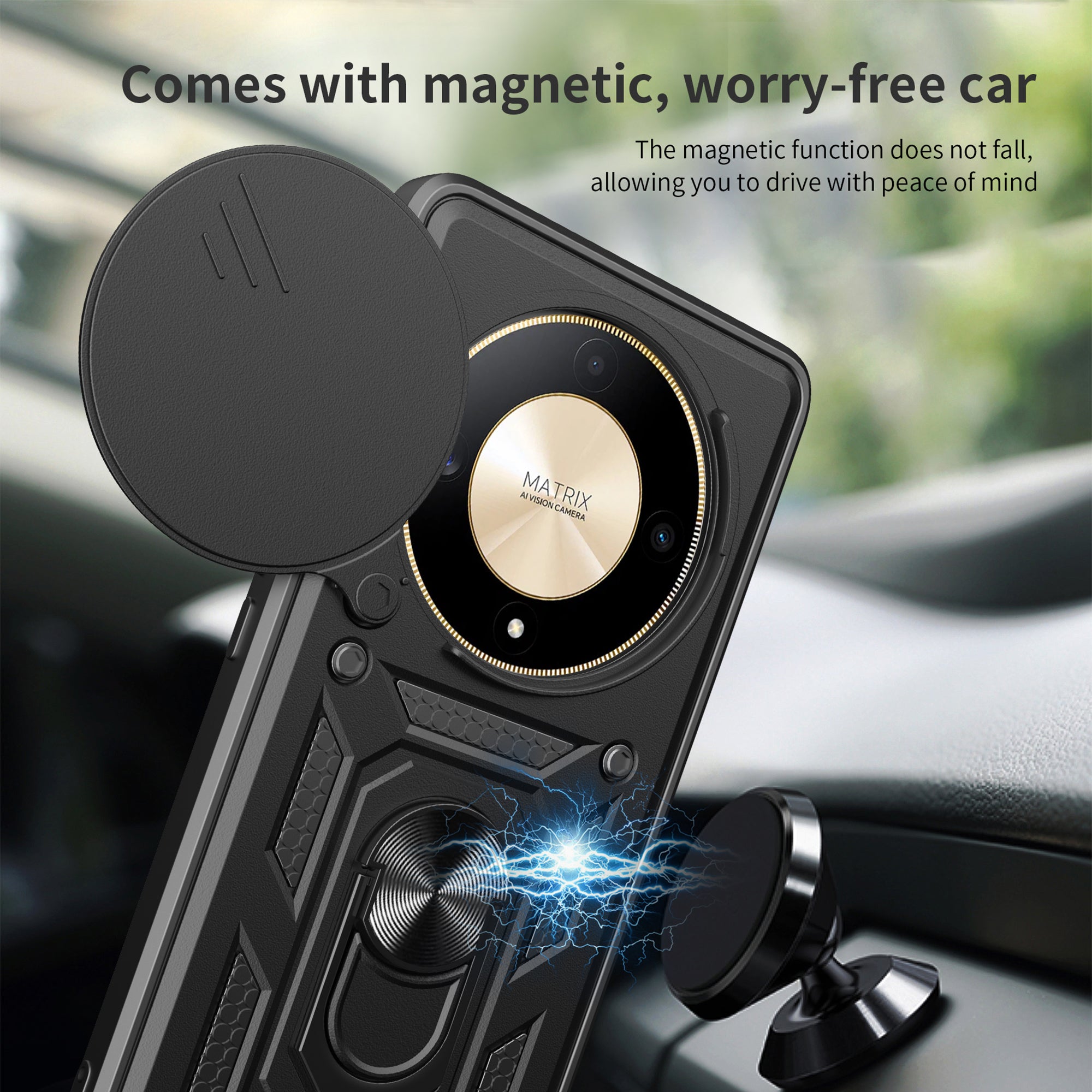 For Honor X9b 5G / Magic6 Lite 5G Cell Phone Cases TPU+PC Slide Lens Protection Cover