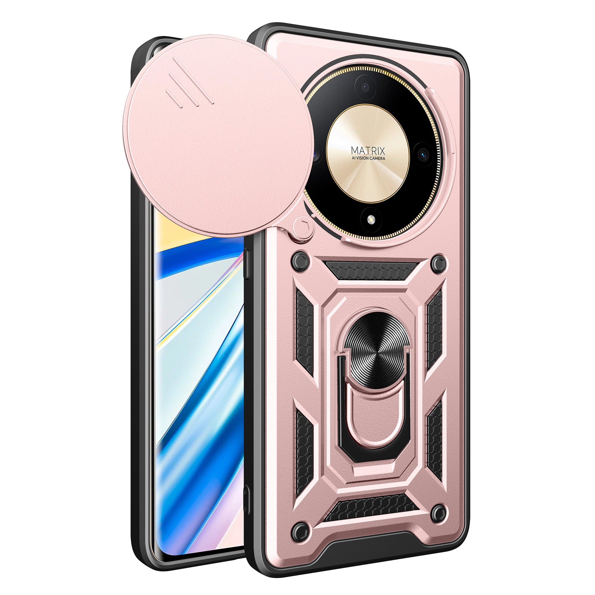 For Honor X9b 5G / Magic6 Lite 5G Cell Phone Cases TPU+PC Slide Lens Protection Cover