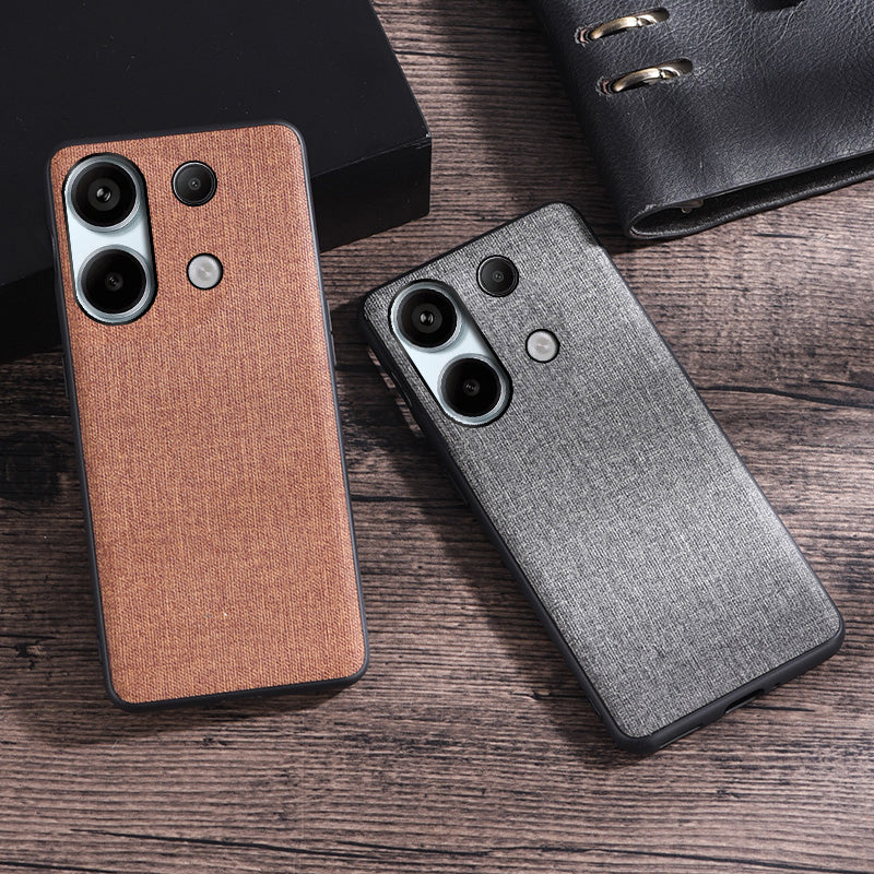 For Xiaomi Redmi Note 13 4G Case Cloth Texture Hard PC Protective Phone Cover
