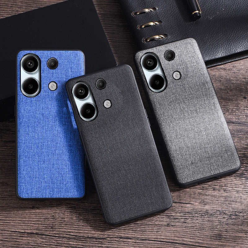 For Xiaomi Redmi Note 13 4G Case Cloth Texture Hard PC Protective Phone Cover