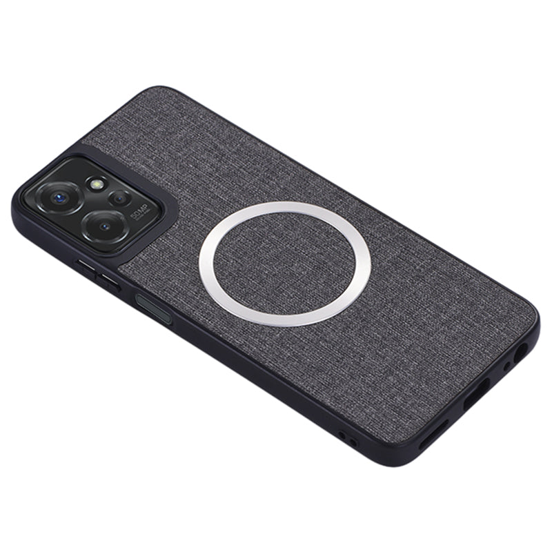 For Motorola Moto G 5G (2024) Magnetic Case Compatible with MagSafe Cloth Texture TPU Phone Cover