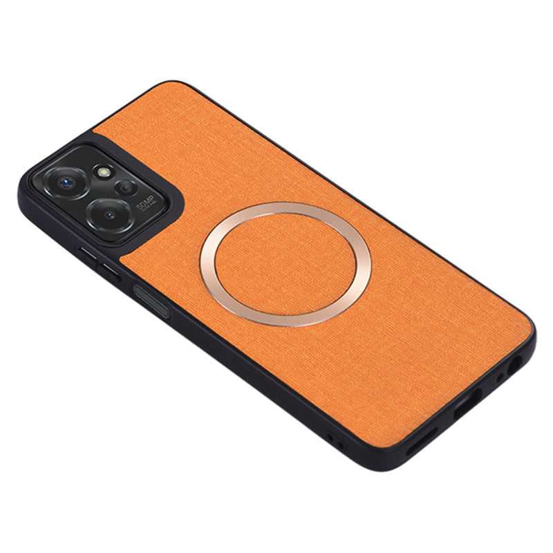 For Motorola Moto G 5G (2024) Magnetic Case Compatible with MagSafe Cloth Texture TPU Phone Cover