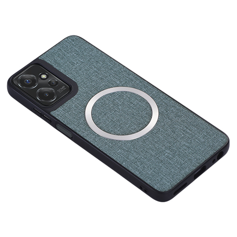 For Motorola Moto G 5G (2024) Magnetic Case Compatible with MagSafe Cloth Texture TPU Phone Cover
