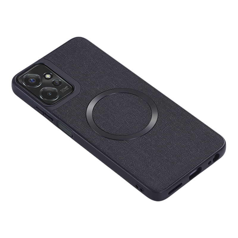 For Motorola Moto G 5G (2024) Magnetic Case Compatible with MagSafe Cloth Texture TPU Phone Cover