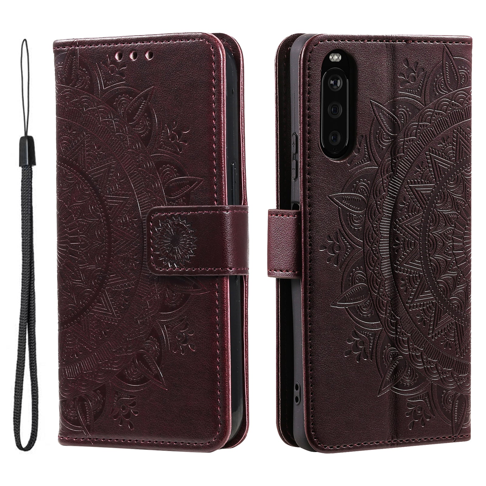 For Sony Xperia 10 VI Case Mandala Flower Imprinted Flip Stand Phone Cover