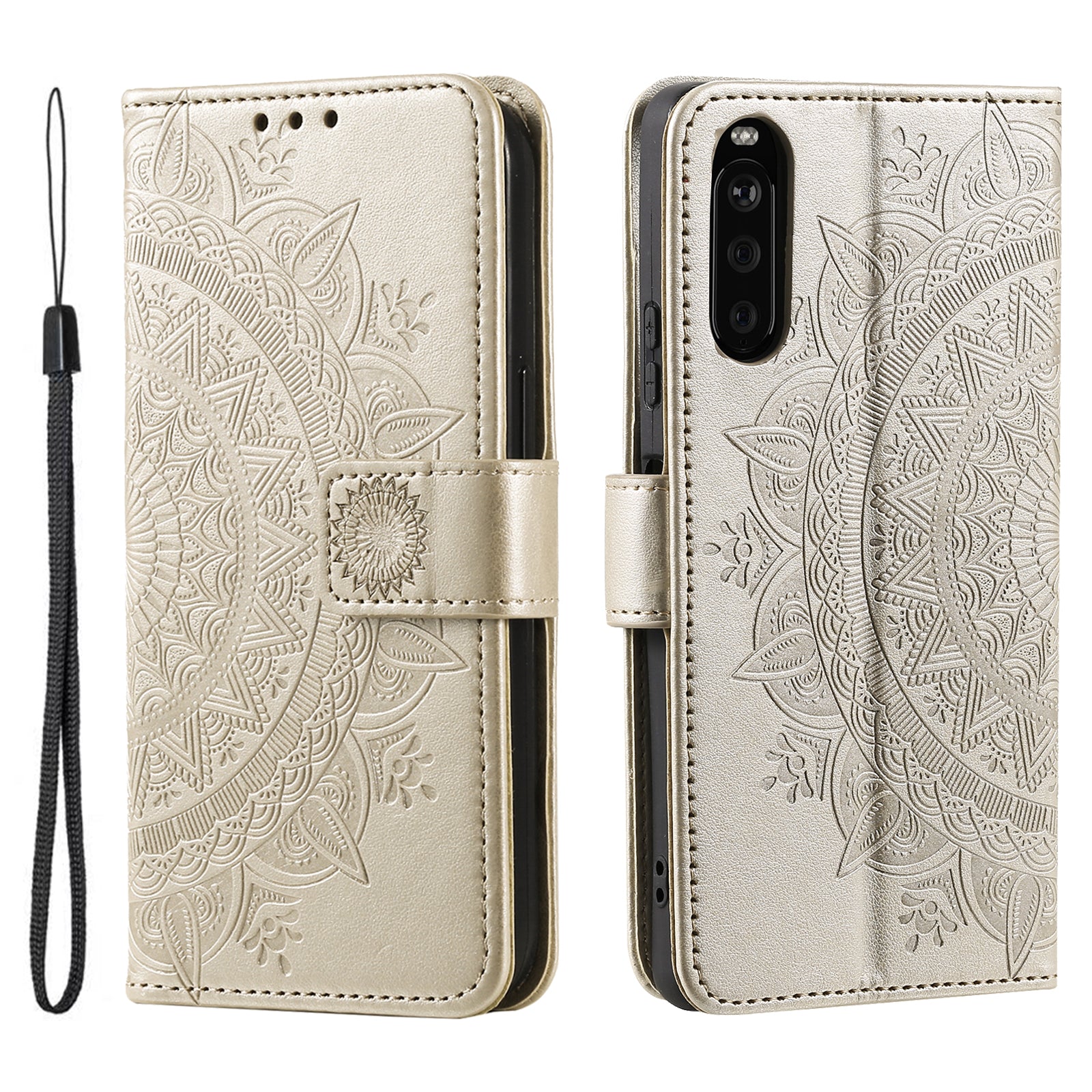 For Sony Xperia 10 VI Case Mandala Flower Imprinted Flip Stand Phone Cover