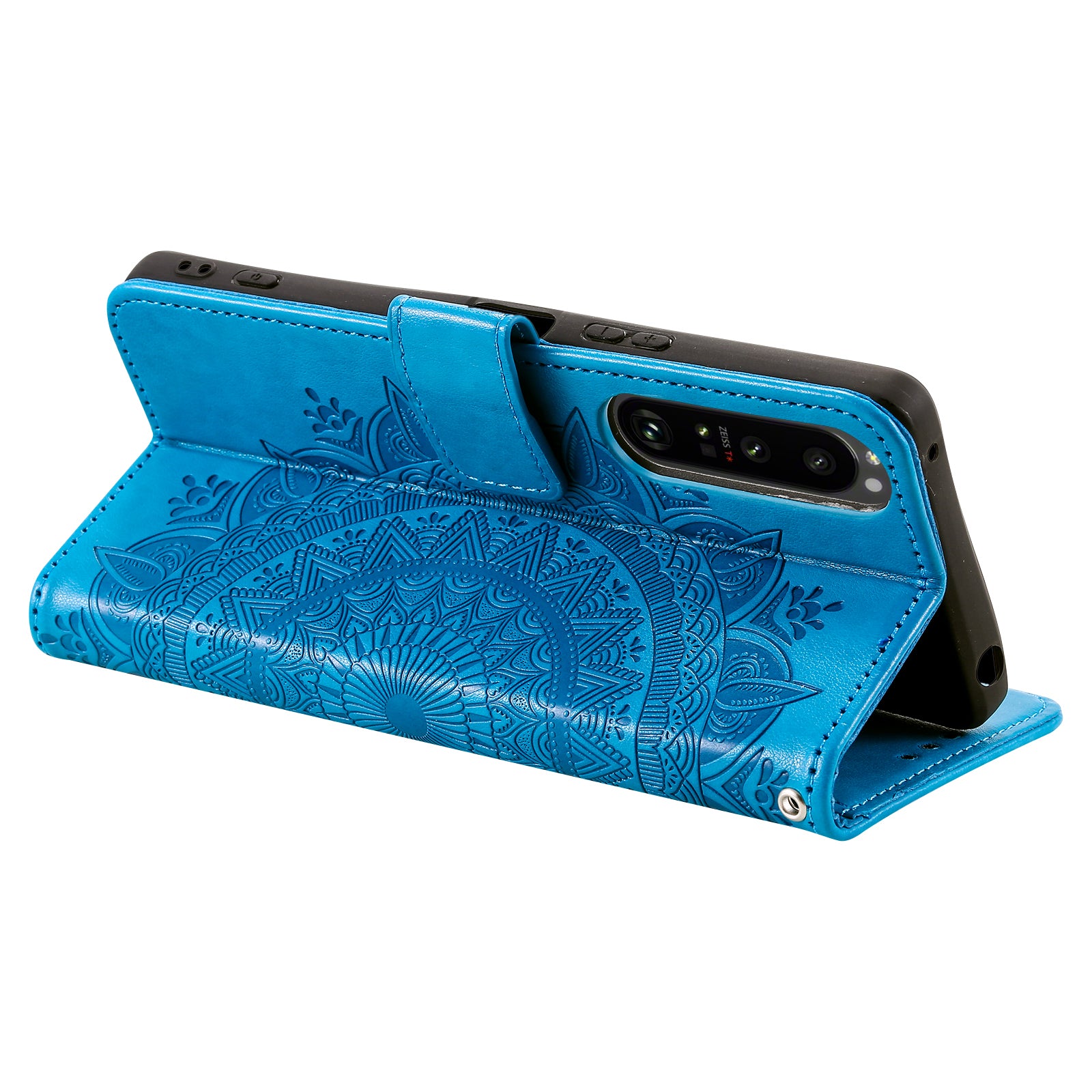For Sony Xperia 1 VI Leather Case Mandala Flower Imprinted Folio Phone Cover