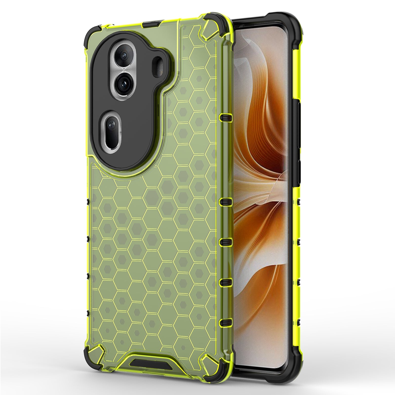 For Oppo Reno11 Pro 5G (Global) Case TPU+PC Back Phone Cover with Honeycomb Design