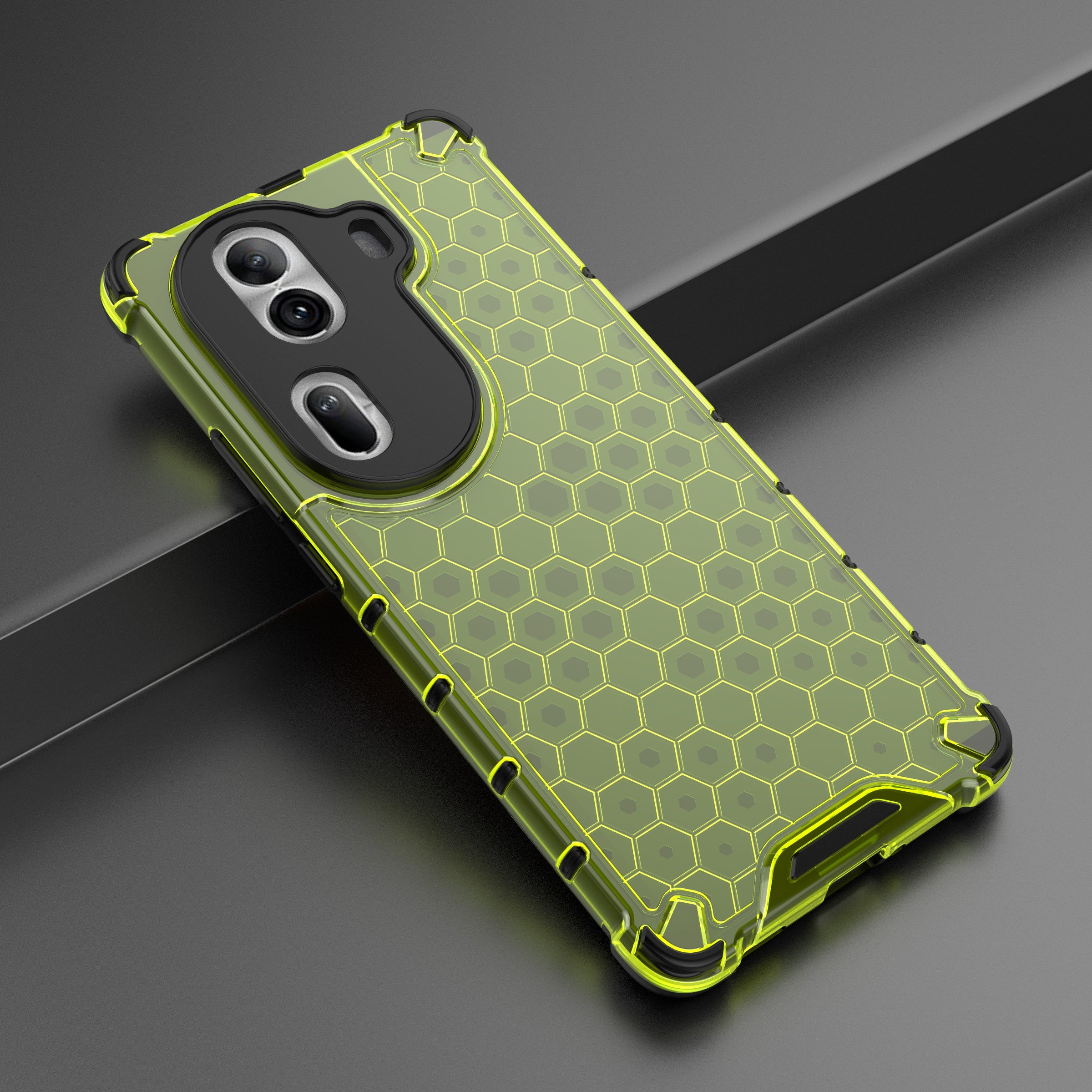 For Oppo Reno11 Pro 5G (Global) Case TPU+PC Back Phone Cover with Honeycomb Design
