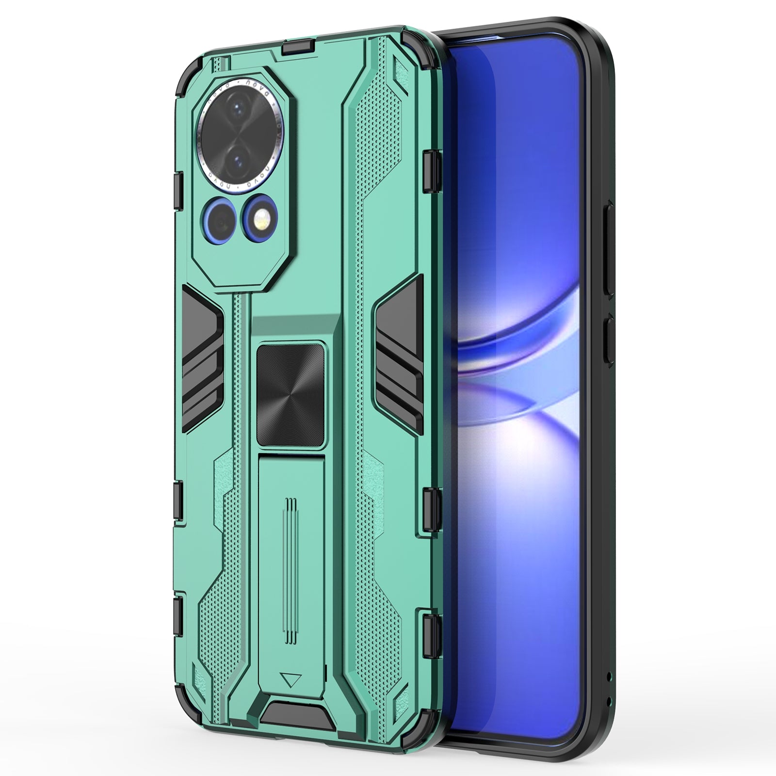 For Huawei nova 12 5G Case PC + TPU Scratch-proof Phone Cover with Foldable Kickstand
