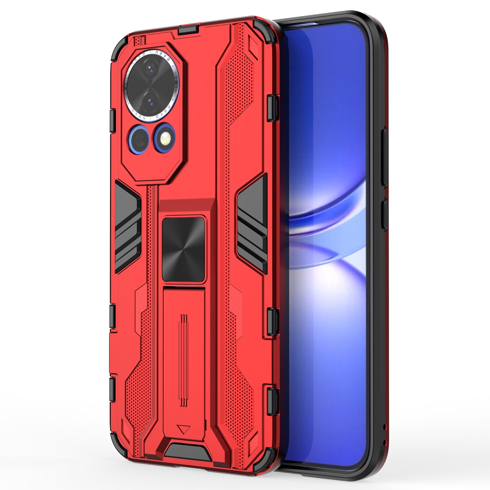 For Huawei nova 12 5G Case PC + TPU Scratch-proof Phone Cover with Foldable Kickstand