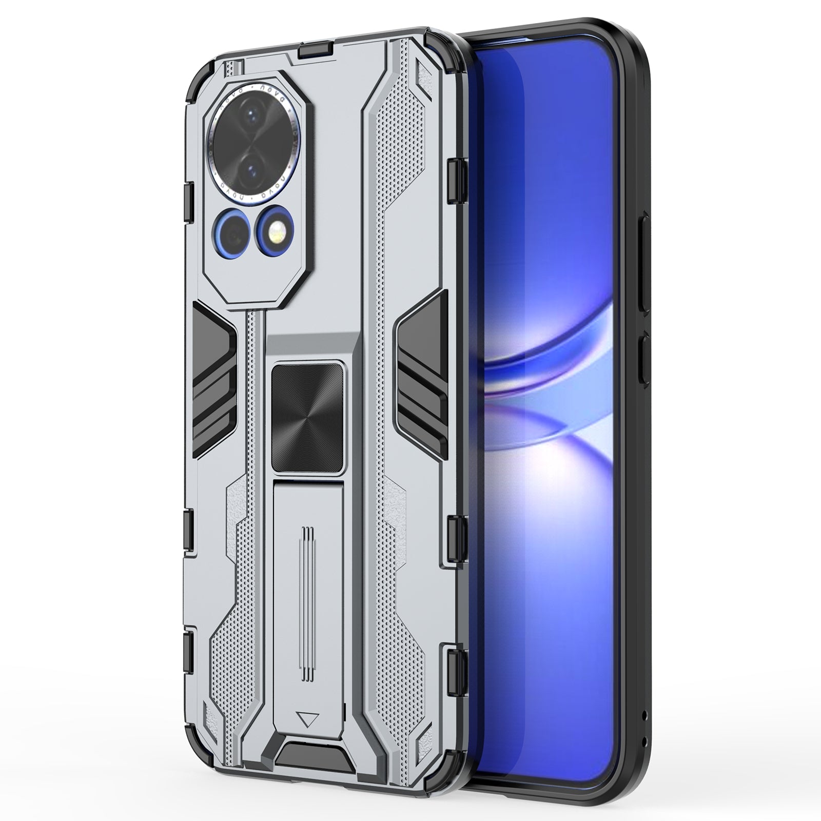 For Huawei nova 12 5G Case PC + TPU Scratch-proof Phone Cover with Foldable Kickstand