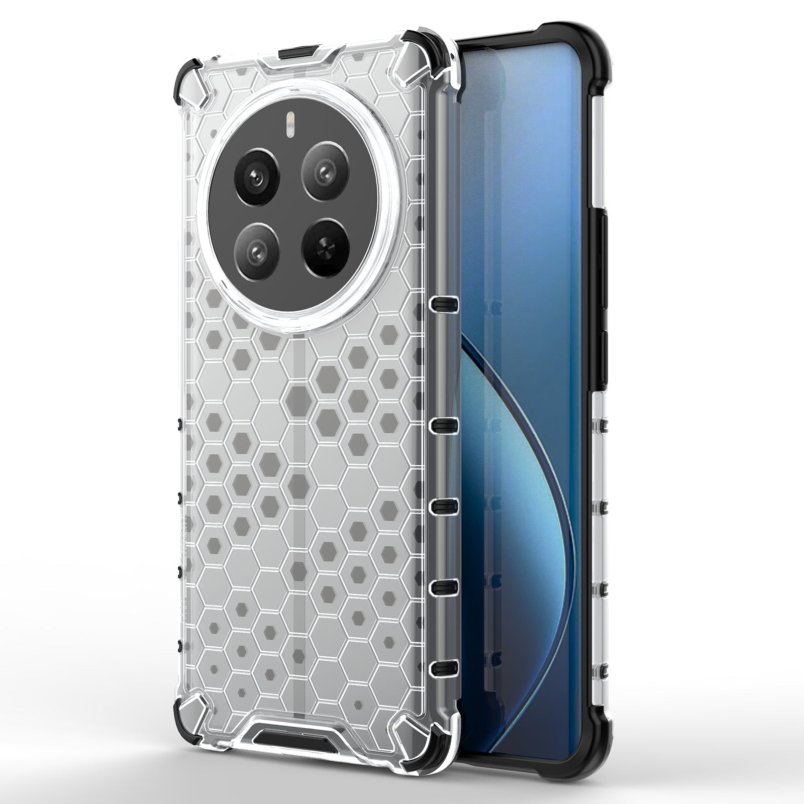 For Realme 12 Pro 5G / 12 Pro+ 5G Case Honeycomb Design TPU+PC Smart Phone Cover