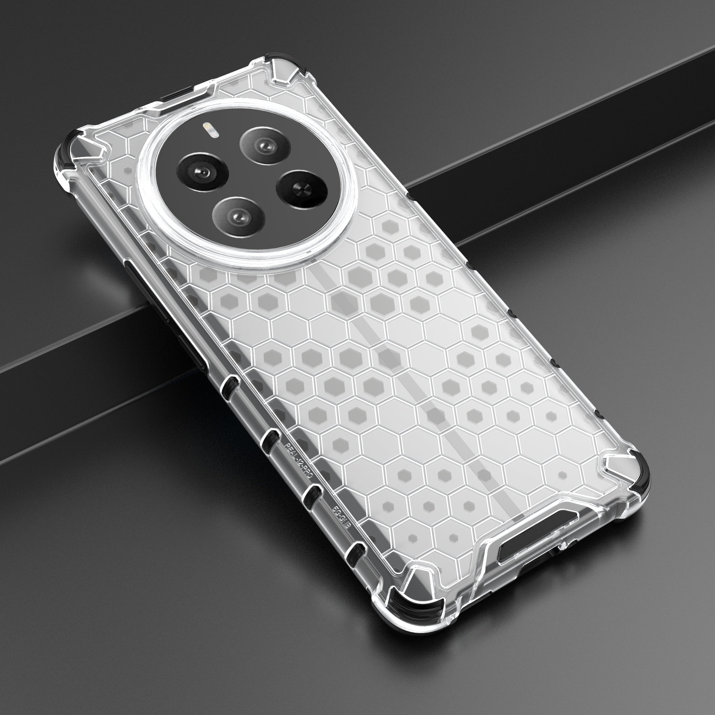 For Realme 12 Pro 5G / 12 Pro+ 5G Case Honeycomb Design TPU+PC Smart Phone Cover