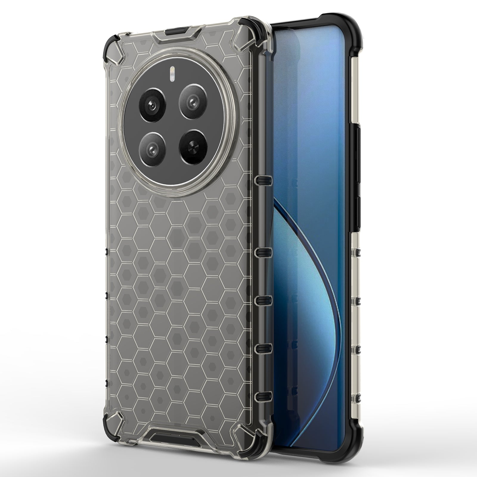 For Realme 12 Pro 5G / 12 Pro+ 5G Case Honeycomb Design TPU+PC Smart Phone Cover