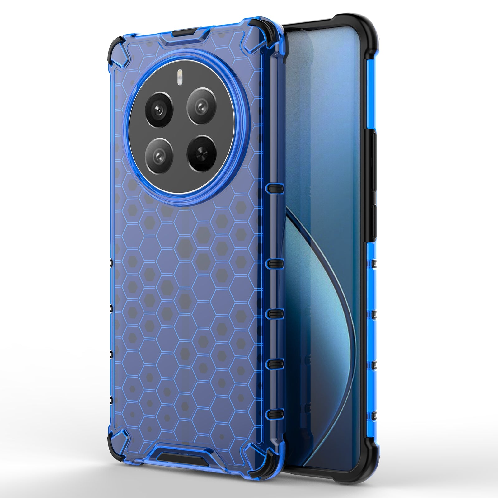 For Realme 12 Pro 5G / 12 Pro+ 5G Case Honeycomb Design TPU+PC Smart Phone Cover